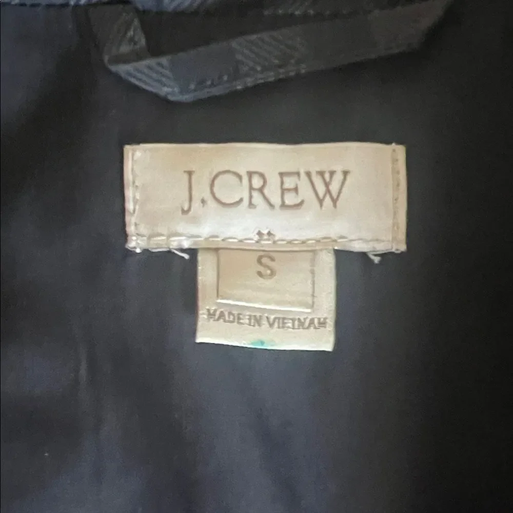 J.Crew Paid Quilted Down filled Front Zip Up Vest in Blk/Charcoal in Size Small